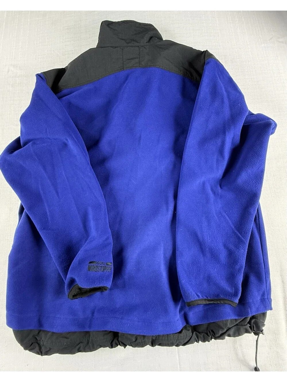 Vintage The North Face GORE Windstopper Fleece Jacket Blue Black 90s TNF XXL